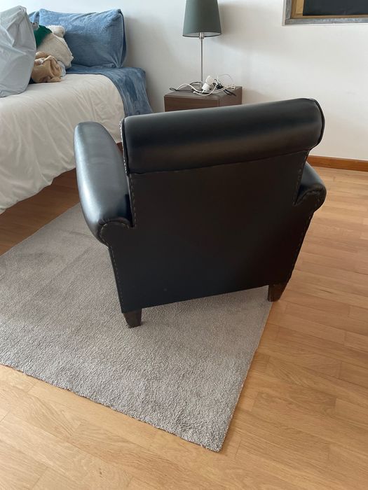 Cadeirão/poltrona de pele único