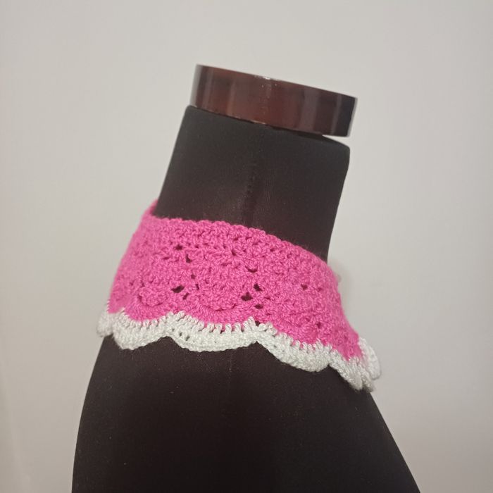 Okazja kołnierzyk szydełkowy hand made