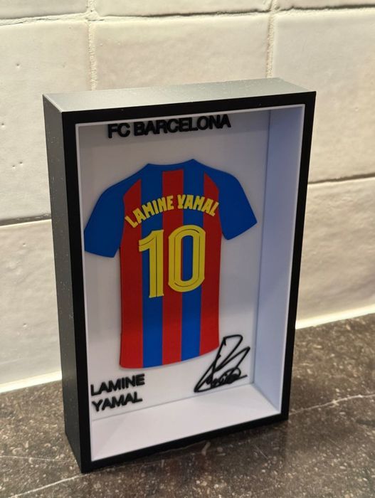 FC Barcelona Obraz 3D Koszulka Lamine Yamal 10 Ramka