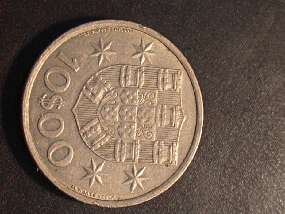10 escudos - 1974 - Republica Portuguesa- Legenda  invertida - Soberba