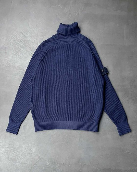 Светр STONE ISLAND Ghost Piece Wool Roll-Neck Jumper Blue SI0157-BL