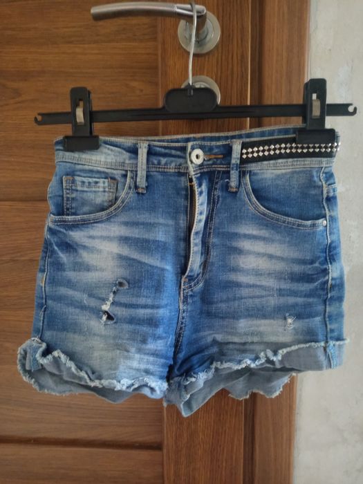 Krótkie spodenki dżinsowe dziewczęce/damskie rozm XS