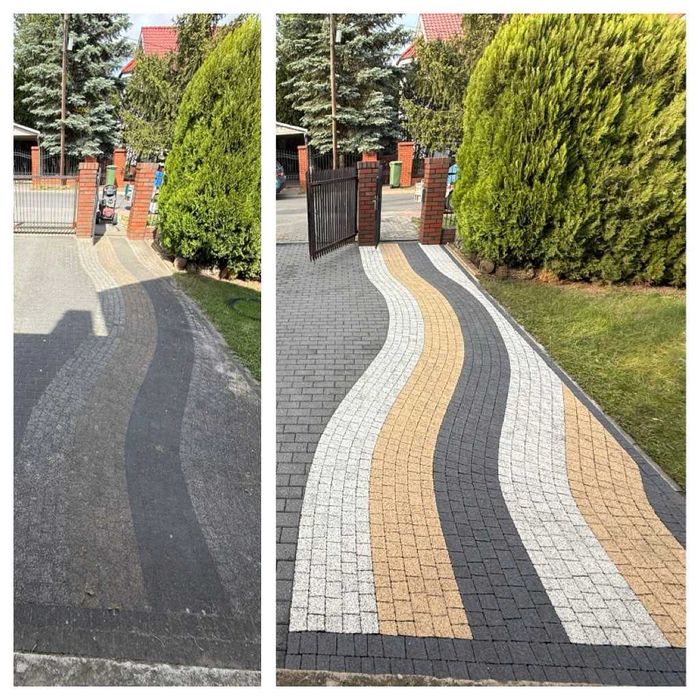 Czyszczenie kostki brukowej, elewacji itp