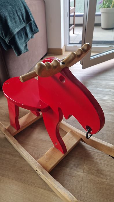Ikea łoś bujany drewniany