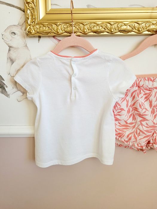 Zestaw 74-80 krótkie spodenki + bluzka skandynawska marka scandi