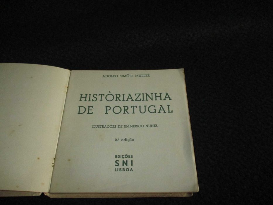 Livro Historiazinha de Portugal Adolfo Simões Müller 2ª edição Raro