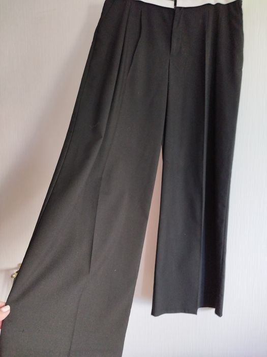 Брюки cotton черные палаццо