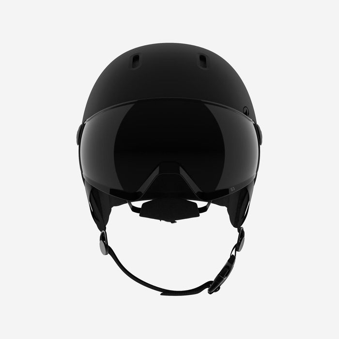 Capacete de ski com viseira adulto - PST 150 preto