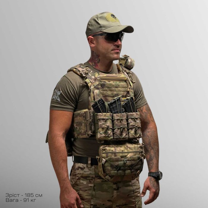 Плитоноска великого розміру Warmor gen.3 XL+ Max Мультикам Під плити L