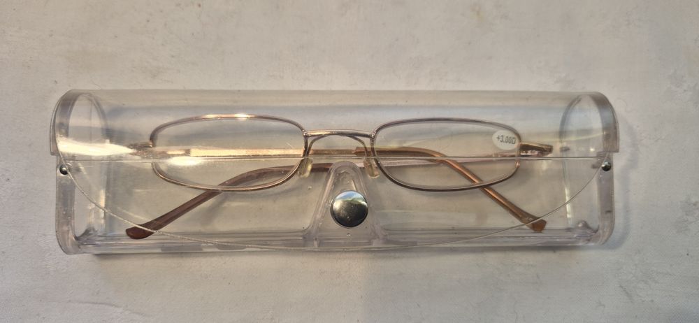 Okulary do czytania moc +3 ekeganckie, soczewki szklane super jakość