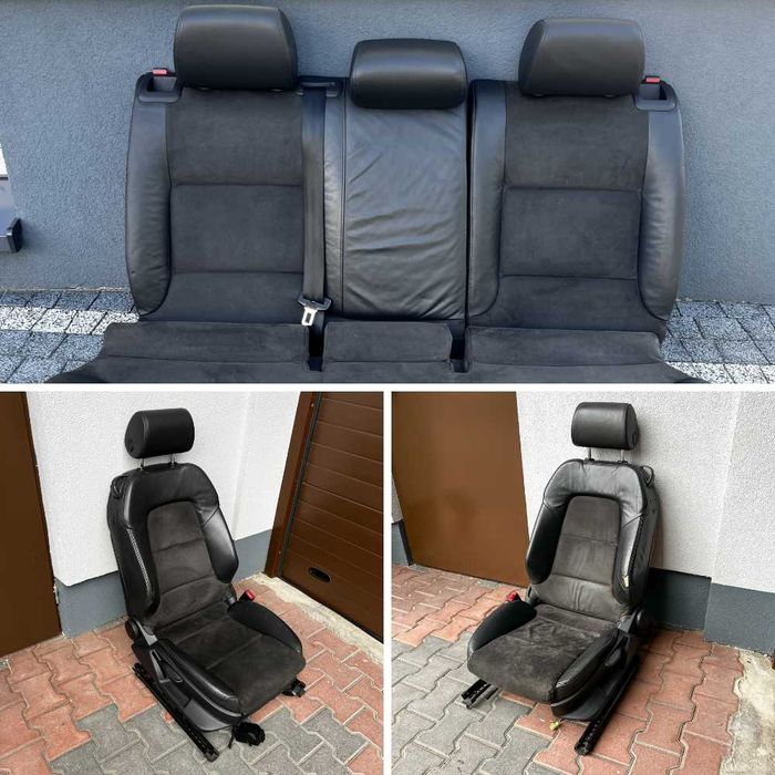 FOTELE PRZEDNIE I KANAPA TYLNA -  Skóra + Alcantara - AUDI A3 8P - 3 drzwi