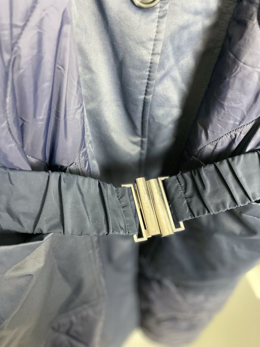 Emery Rose granatowy lekki płaszcz z kieszeniami pikowany 3xl