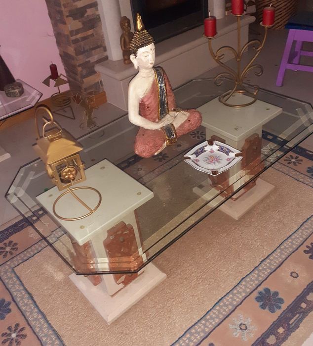 Estante, bar e mesa em marmore conjunto lindíssimo