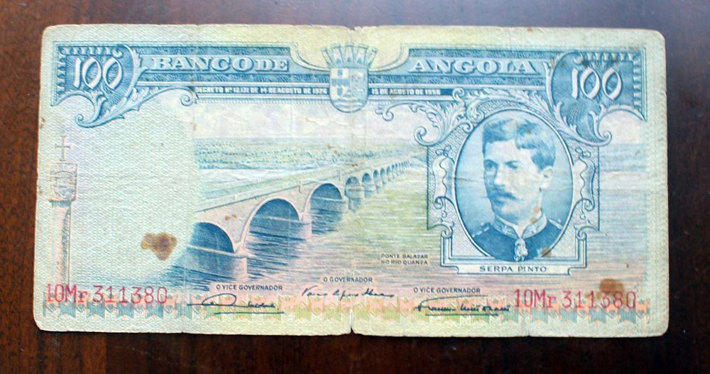 3 Notas de Escudos de Angola do Ano 1956