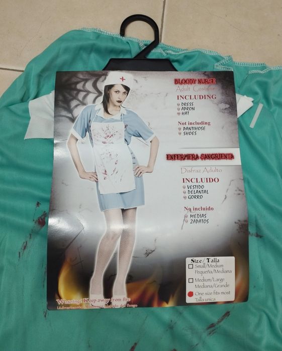 Fantasia Carnaval Enfermeira Adulta Nova