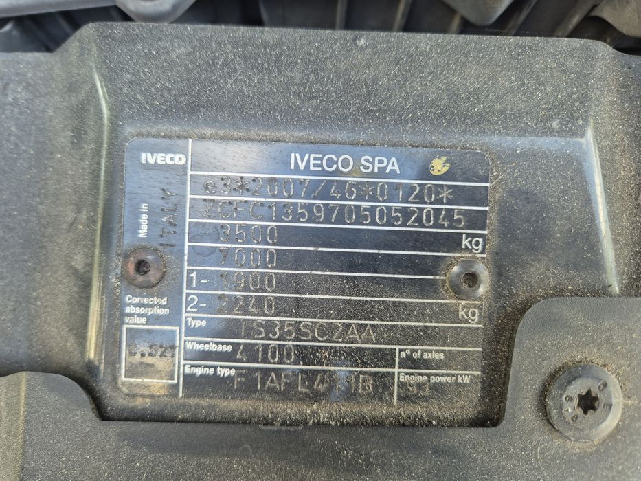 Iveco daily chlodnia bez silnika