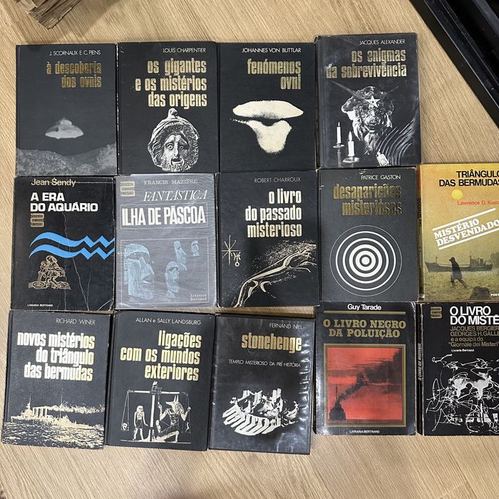 Lote livros OVNIS, teoria da conspiração, mistérios mundo, triângulo bermudas