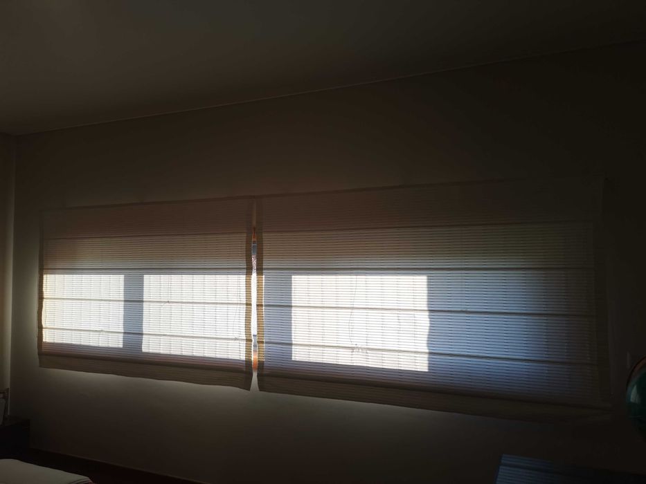 Cortinados em tecido com novos