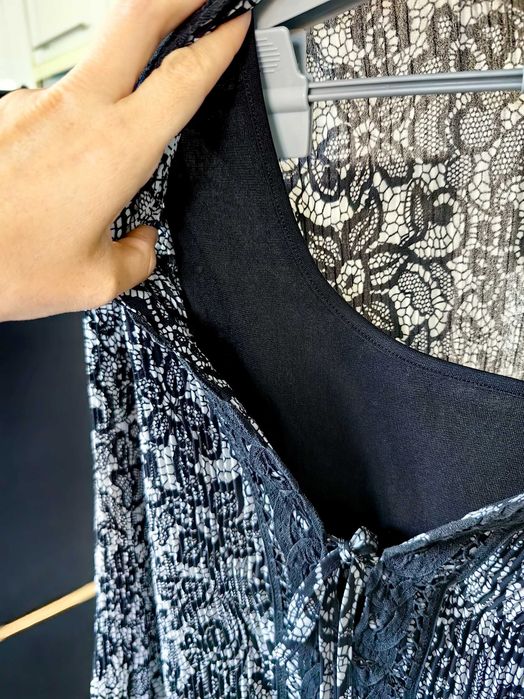 Bluzka czarno-biała rozmiar XXL elegancka damska