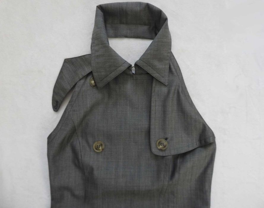 Max Mara wełniana sukienka szmizjerka jedwab maxmara M L silk