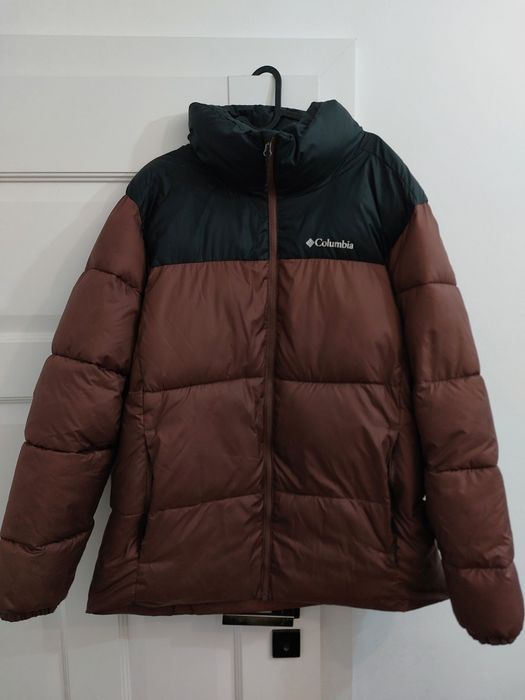 Kurtka pikowana, puchowa, Columbia Puffect II w kolorze czarno-bordowy