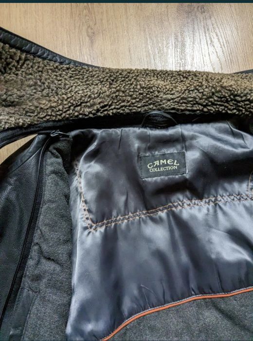 Camel collection XL крута шкіряна дублянка люкс
