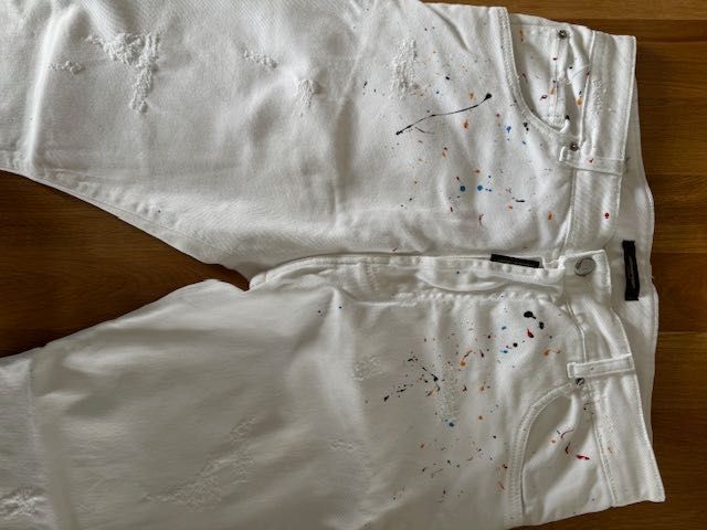 spodnie jeans Adriano Lagnella białe rozm 36