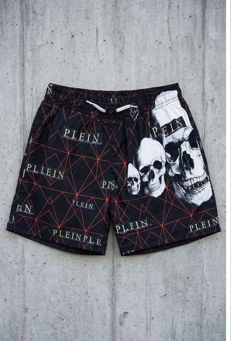 Чоловічі пляжні шорти плавки Philipp Plein з черепами