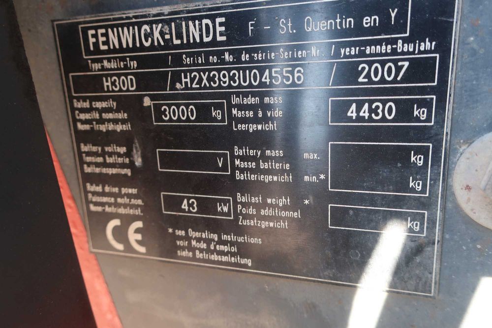 Wózek Widłowy Linde H30d 2007 pozycjoner silnik Vw Udt 12 tys MTH