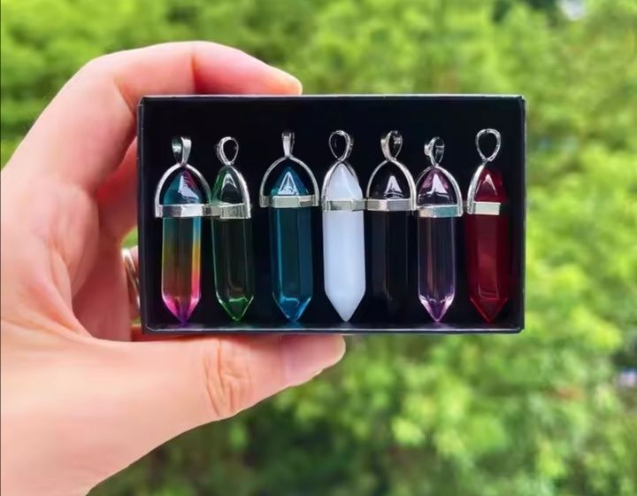Caixa com 7 Pingentes Chakra, Cura Reiki, Yoga  - Portes Grátis