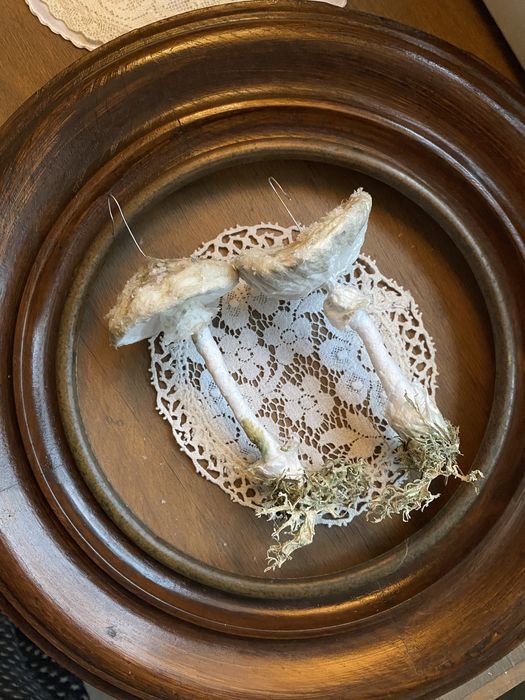 Новогодние рождественские ёлочные игрушки из ваты ручная работа