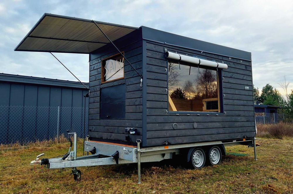 Sauna mobilna - duża, wynajem, bezobsługowa