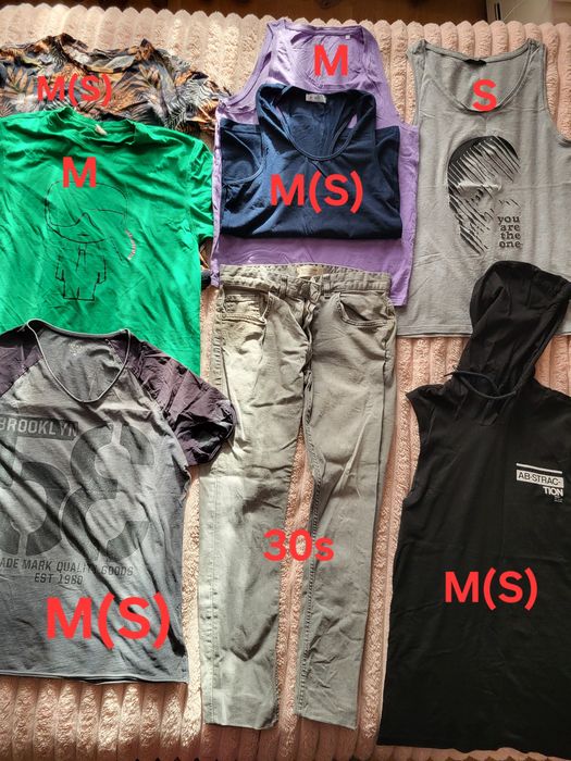 Сет лайт хлопак, майка 3, футболка 3, джинси сірі