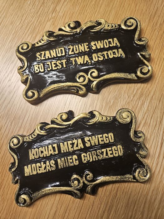 Płaskorzeżba tabliczka gipsowa PRL