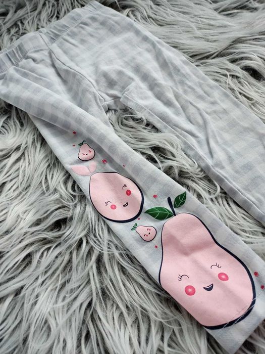 Legginsy dla dziewczynki w kratkę r.80