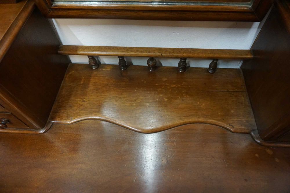 STARA TOALETKA konsola z lustrem mahoń oryginał