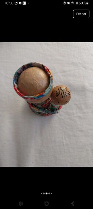 Santo António feito de papel, novo para colecionadores, com campainha