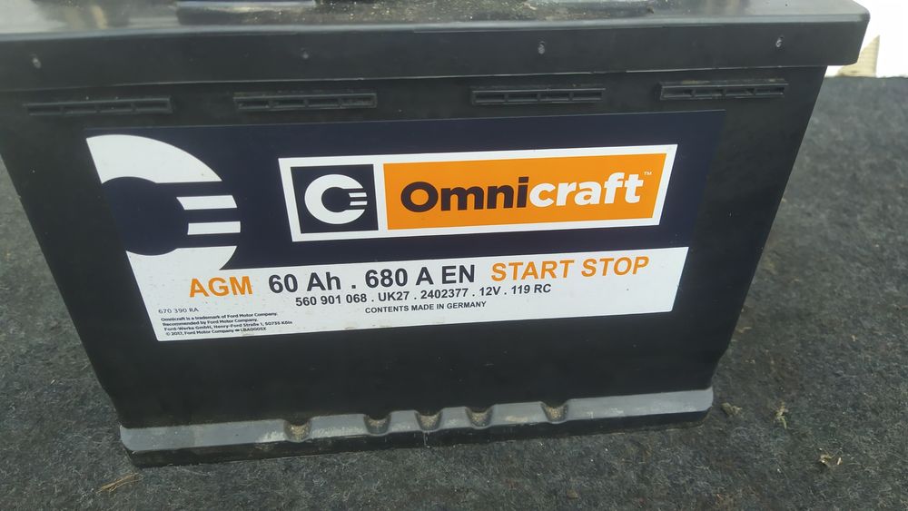 Akumulator bateria AGM start stop 12V 60Ah 680A