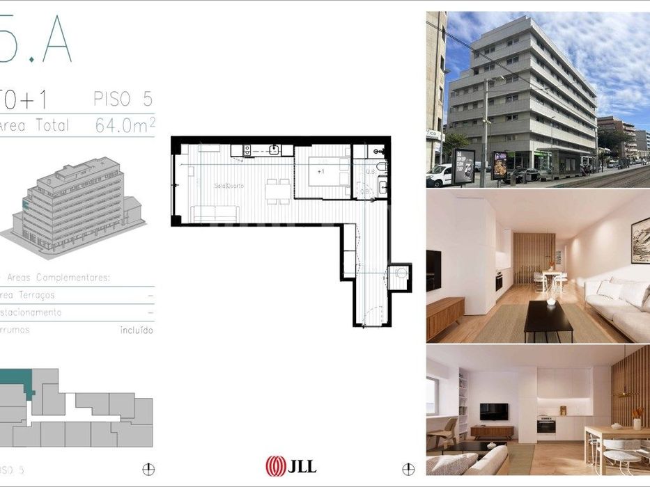 Apartamento T0+1, novo, no República 427, em Matosinhos, Porto