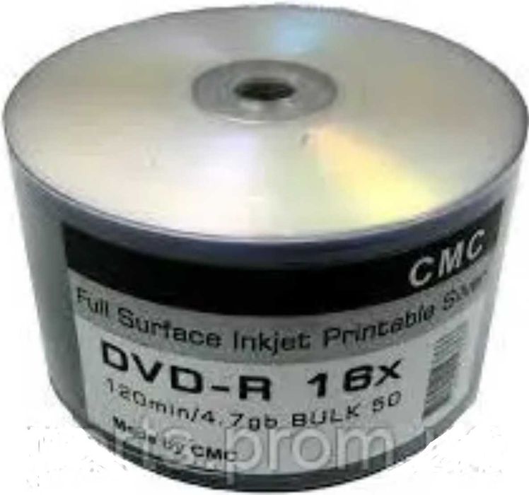 DVD-R CMC FULL PRINT SILVER 4.7 Gb 120min 16x speed bulk 50