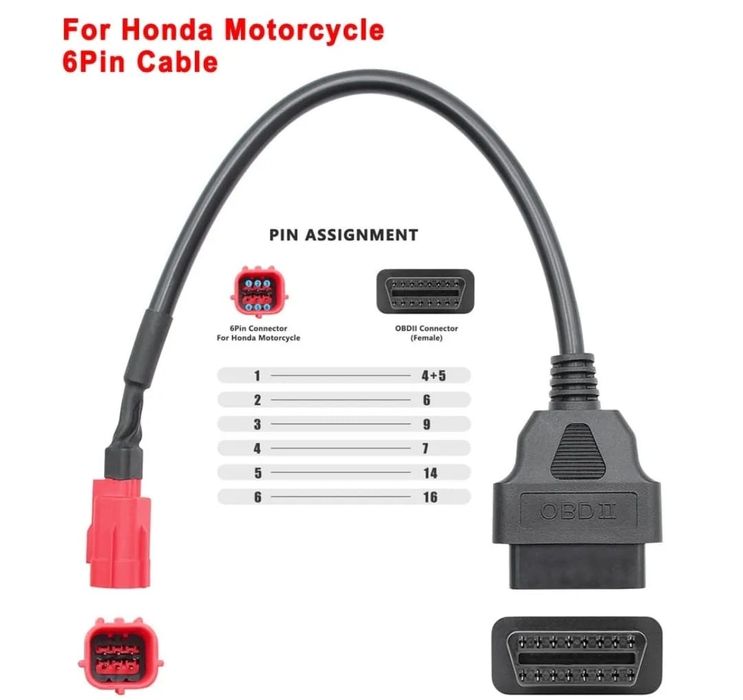 Cabos obd obd2 adapatadores Motos Honda Kawasaki Yamaha Suzuki Ducati