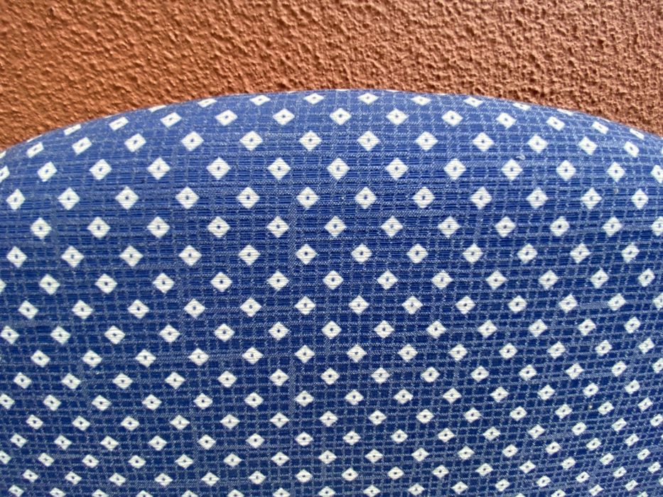 Cabeceira de Cama Individual Estofada - Azul e Branco (1 unidade)