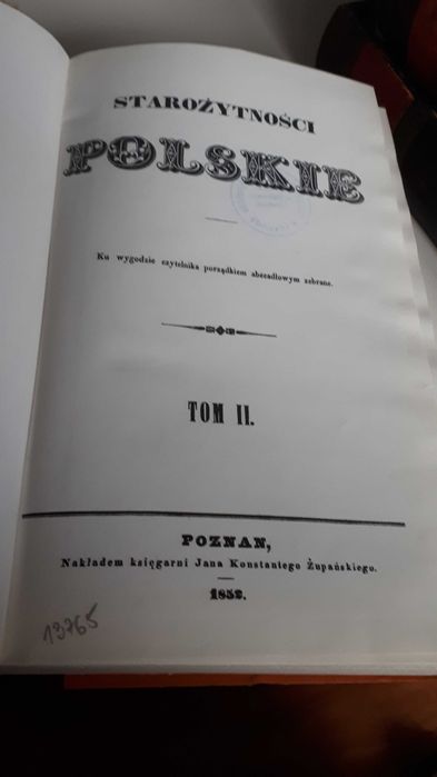 reprint  starożytności polskie t  I/II   rarytas