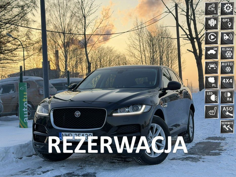 Jaguar F-Pace 2.0 / 180KM LED Automat 4x4 Nawigacja Kamera Skóra Grzane Fotele