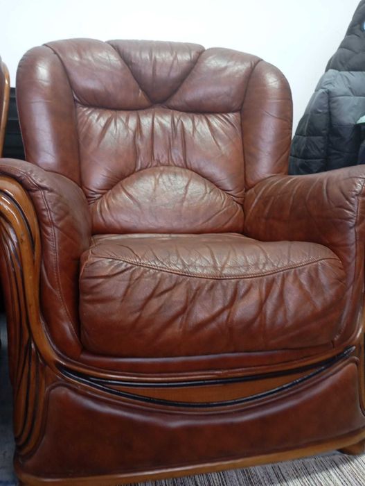 Sofá vintage em pele