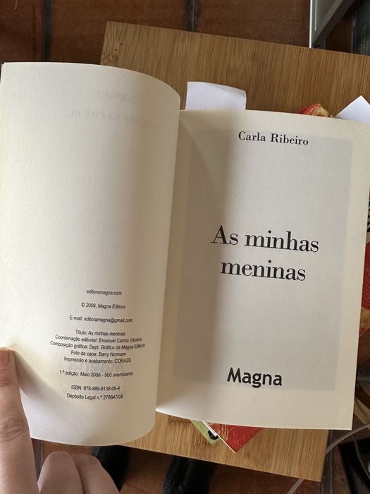 livro Carla Ribeiro - As minhas meninas.