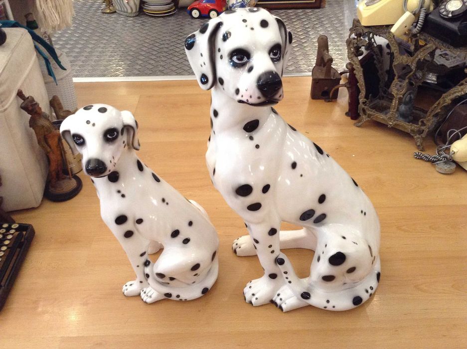 CÃO de Loiça Dálmata Grande 80 cm - cerâmica feito em PORTUGAL novo