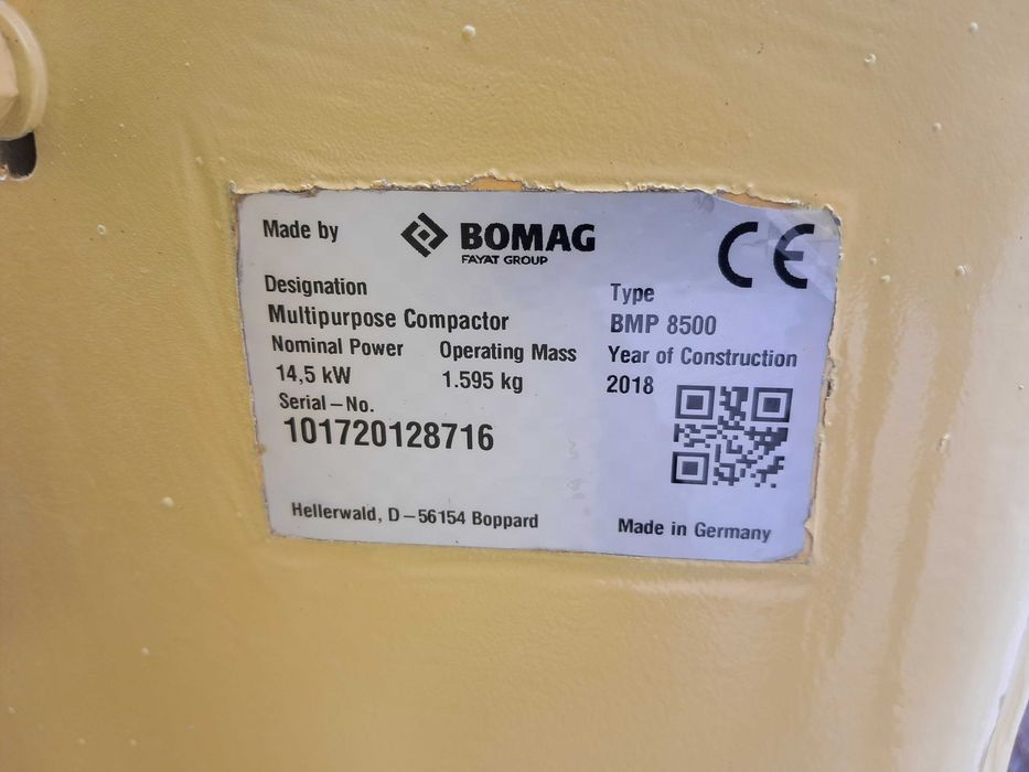 Walec Okołkowany BOMAG BMP 8500 18r! /334 Mtg ! Wacker Neuson RT SC3 2