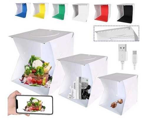 Mini Photo Studio 30x30x30 with Carry Bag, LED Lights, and 6 Backdrops64739396598019120