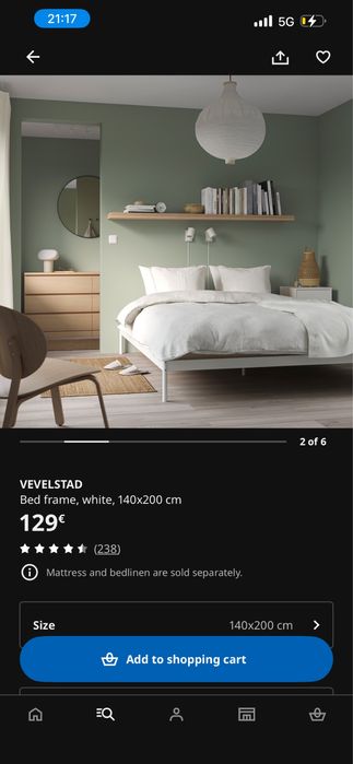 Cama IKEA Velvestad 140x200